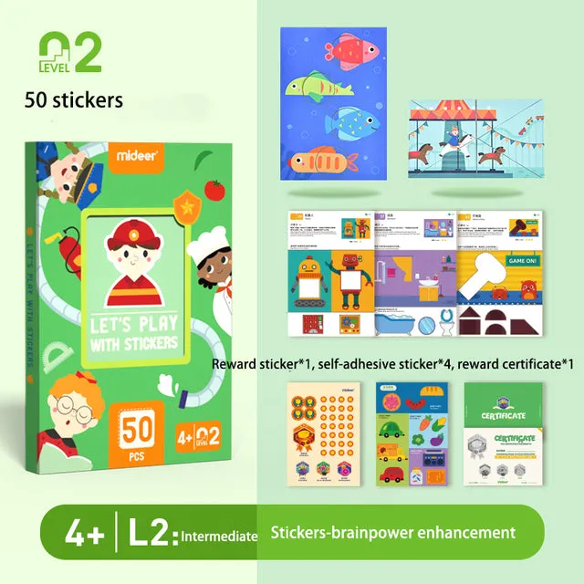 3D DIY Cartoon Sticker Origami Paper Cut Educational Book Toys