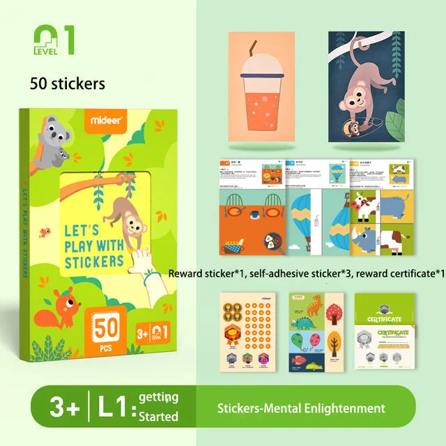 3D DIY Cartoon Sticker Origami Paper Cut Educational Book Toys