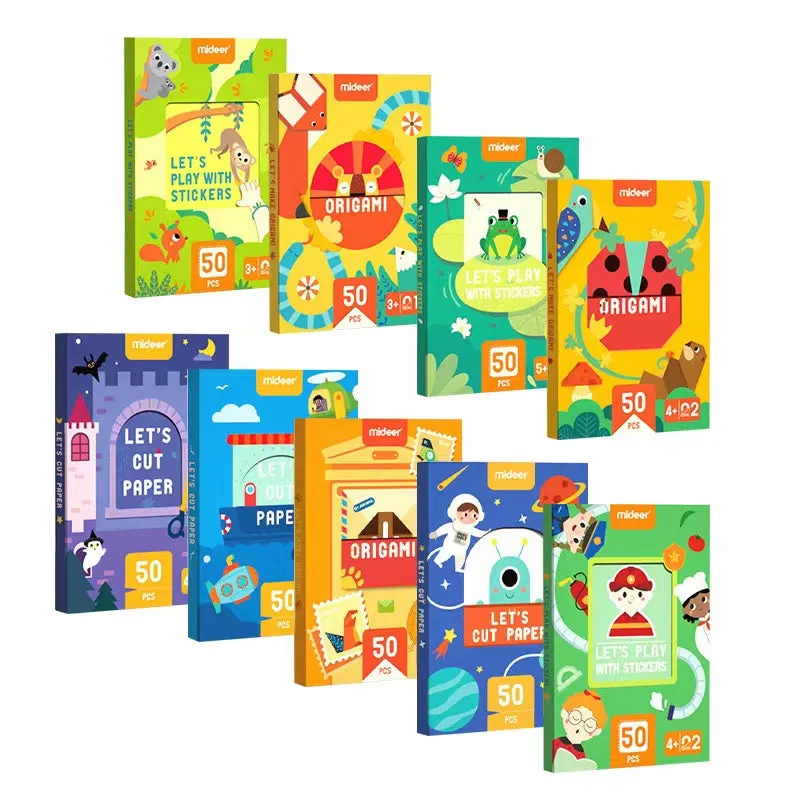 3D DIY Cartoon Sticker Origami Paper Cut Educational Book Toys