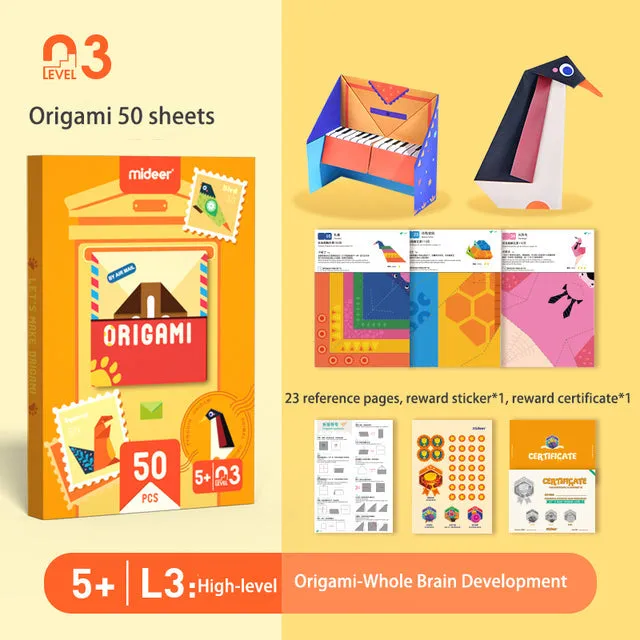 3D DIY Cartoon Sticker Origami Paper Cut Educational Book Toys