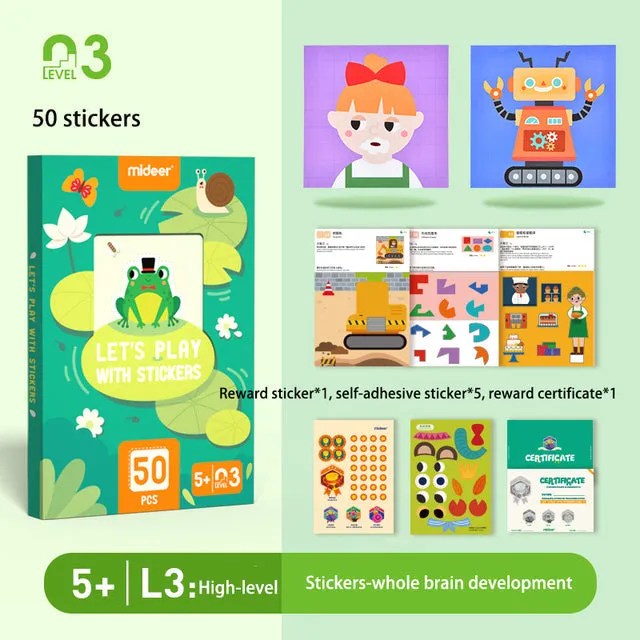 3D DIY Cartoon Sticker Origami Paper Cut Educational Book Toys