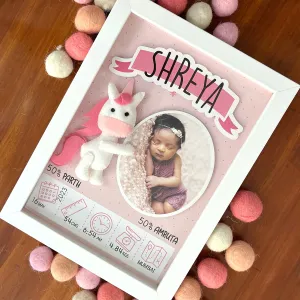 Birth Announcement Frame - Unicorn