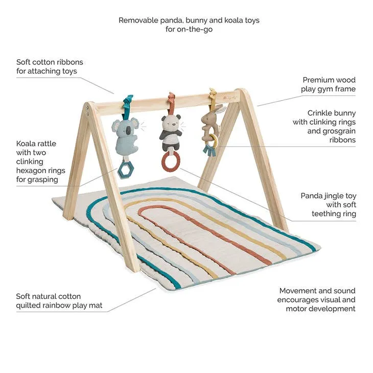 Bitzy Bespoke Ritzy Activity Gym Wooden Gym with Toys