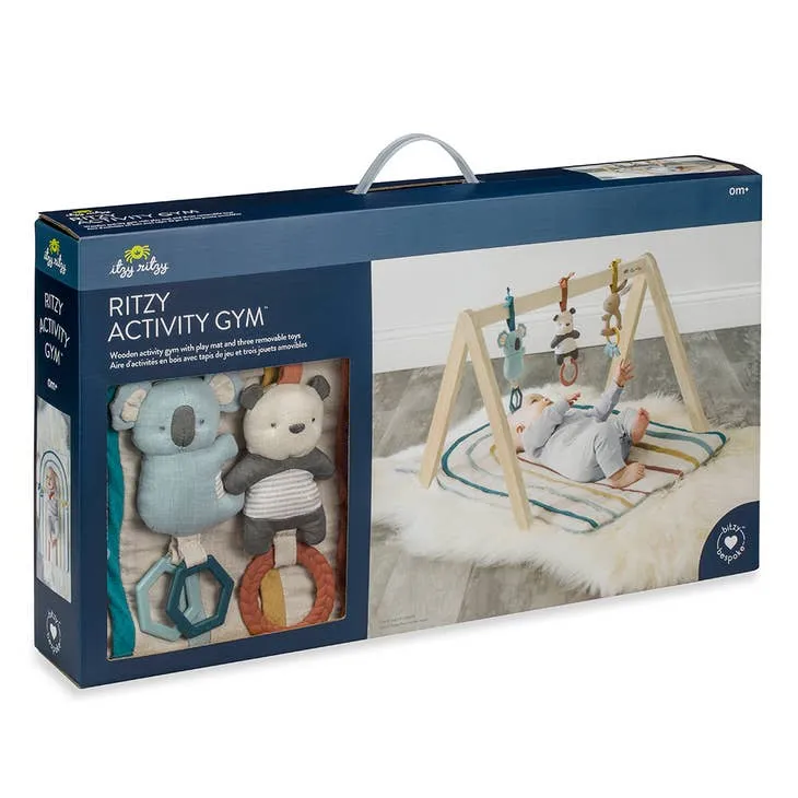 Bitzy Bespoke Ritzy Activity Gym Wooden Gym with Toys