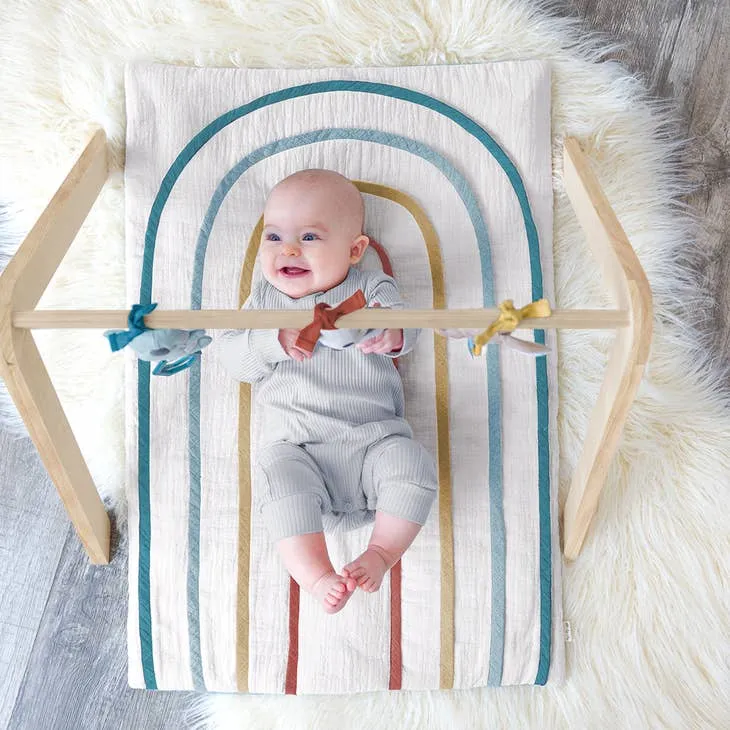 Bitzy Bespoke Ritzy Activity Gym Wooden Gym with Toys