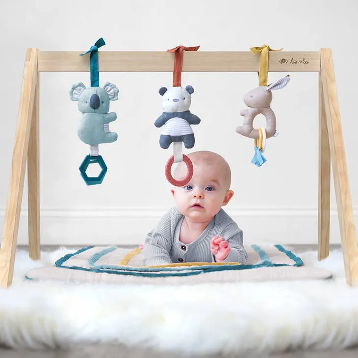 Bitzy Bespoke Ritzy Activity Gym Wooden Gym with Toys
