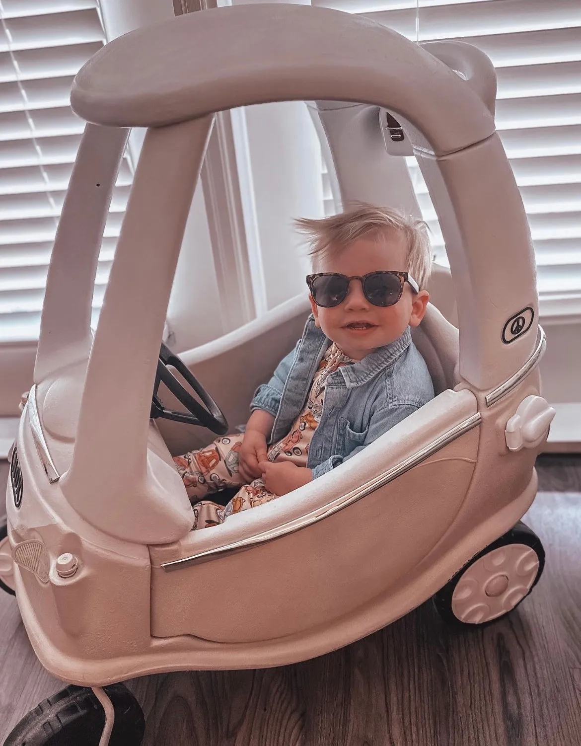 Boys Soft Sleepers With Double Zippers - Little Tykes Cozy Coupe Cars