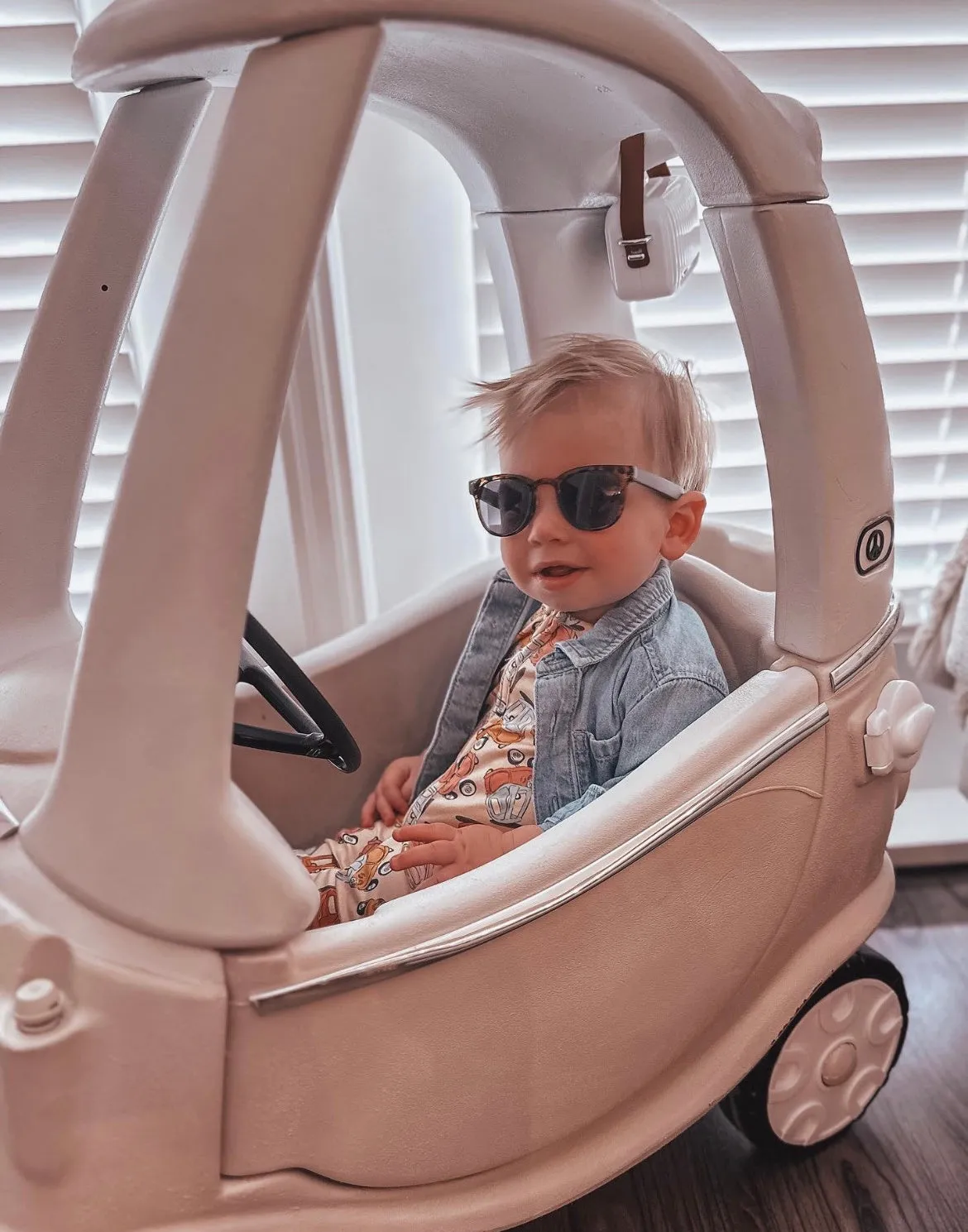 Boys Soft Sleepers With Double Zippers - Little Tykes Cozy Coupe Cars