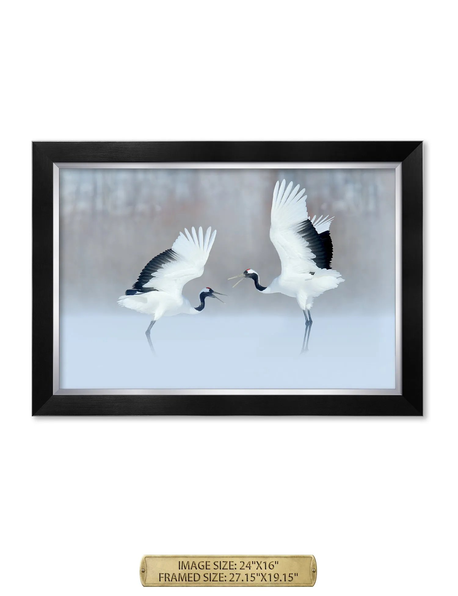 Crane Dance Wild Animal Wall Art.