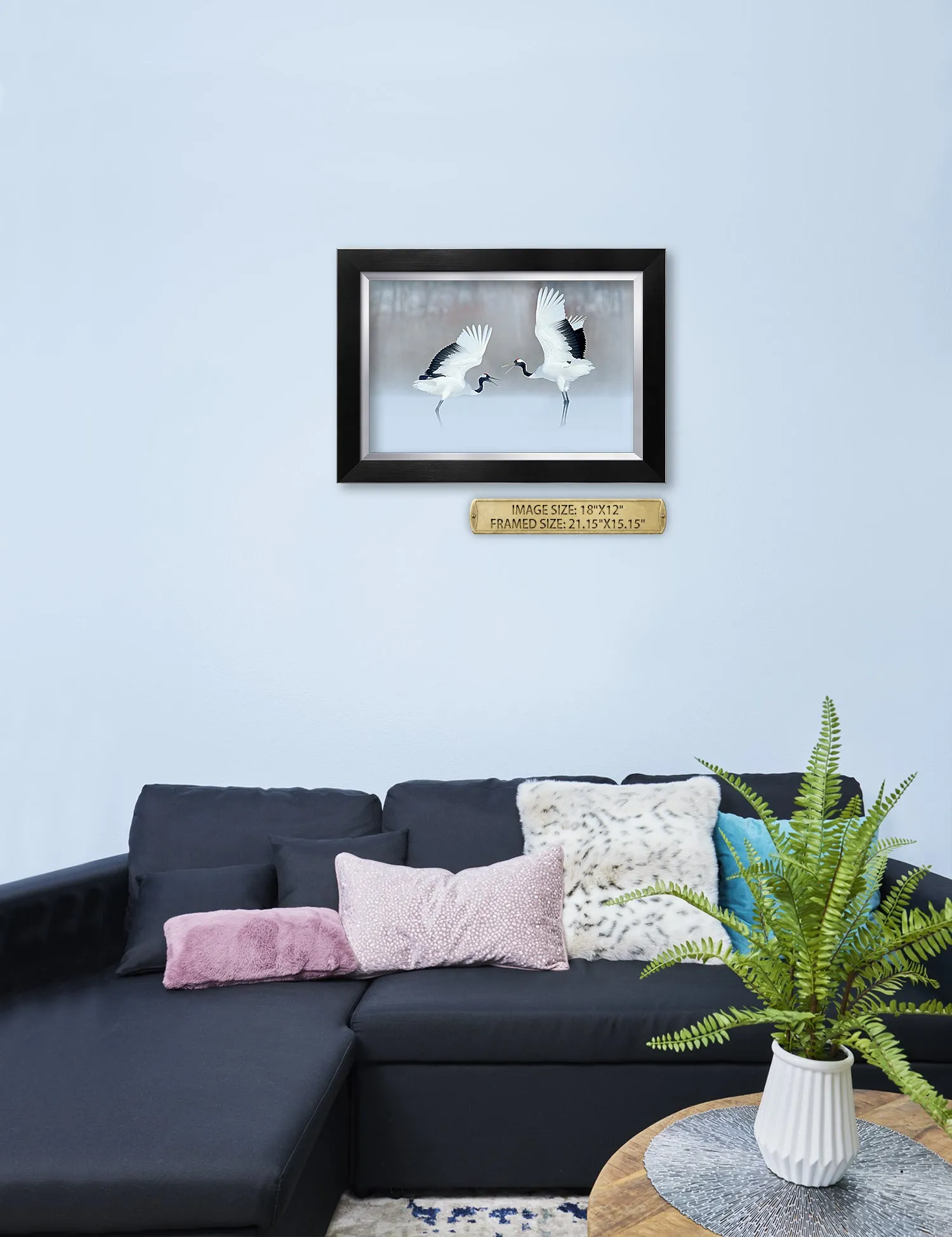 Crane Dance Wild Animal Wall Art.