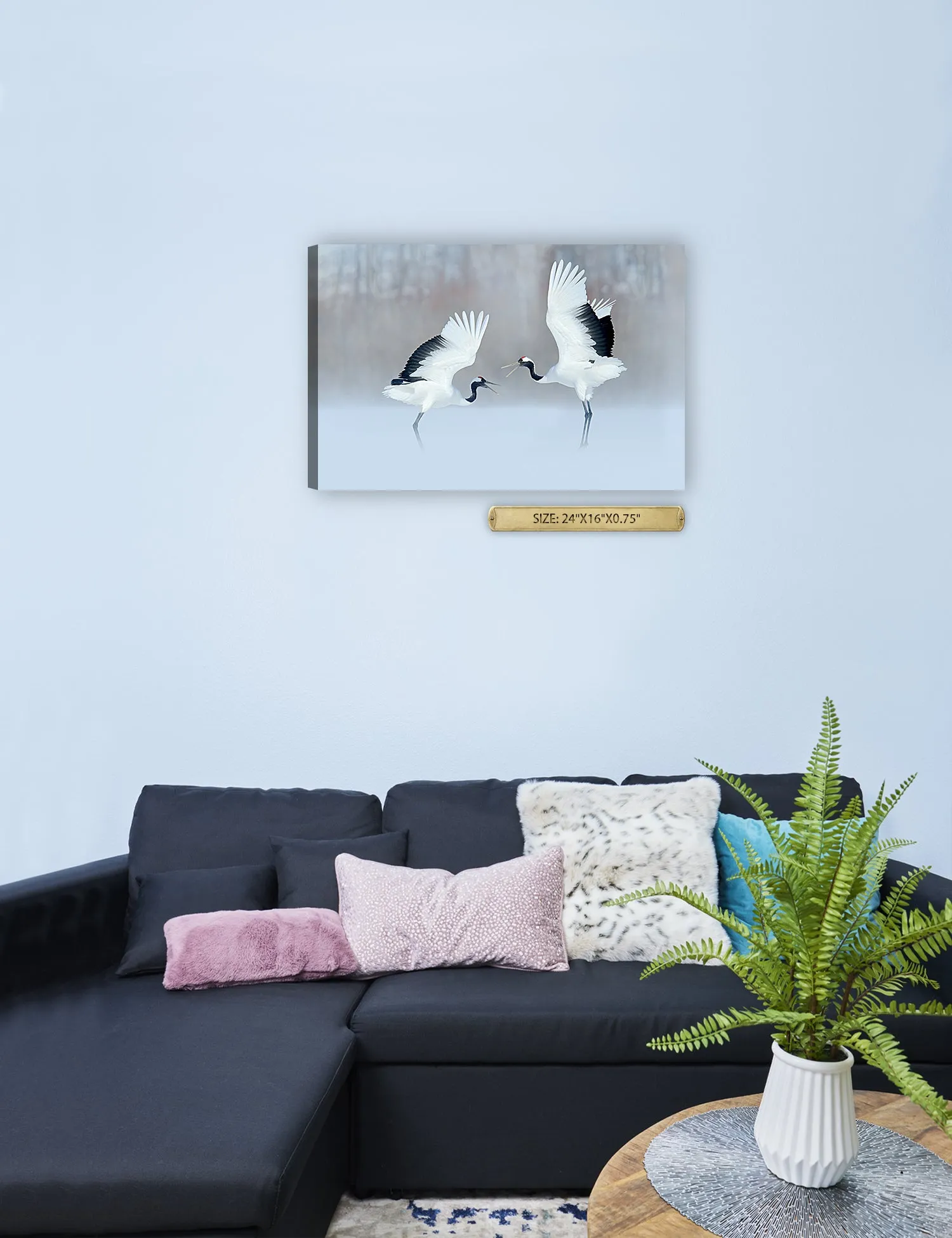 Crane Dance Wild Animal Wall Art.