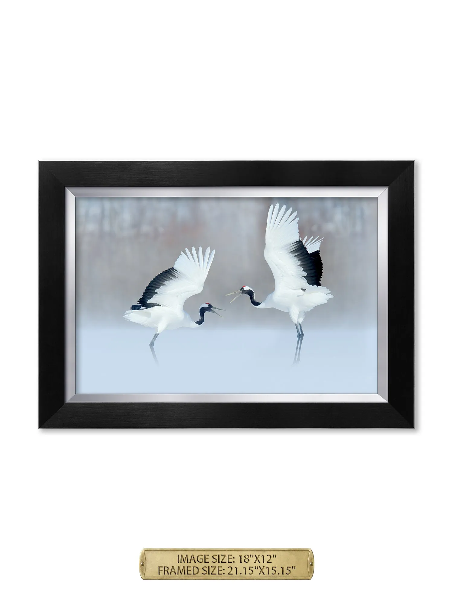 Crane Dance Wild Animal Wall Art.