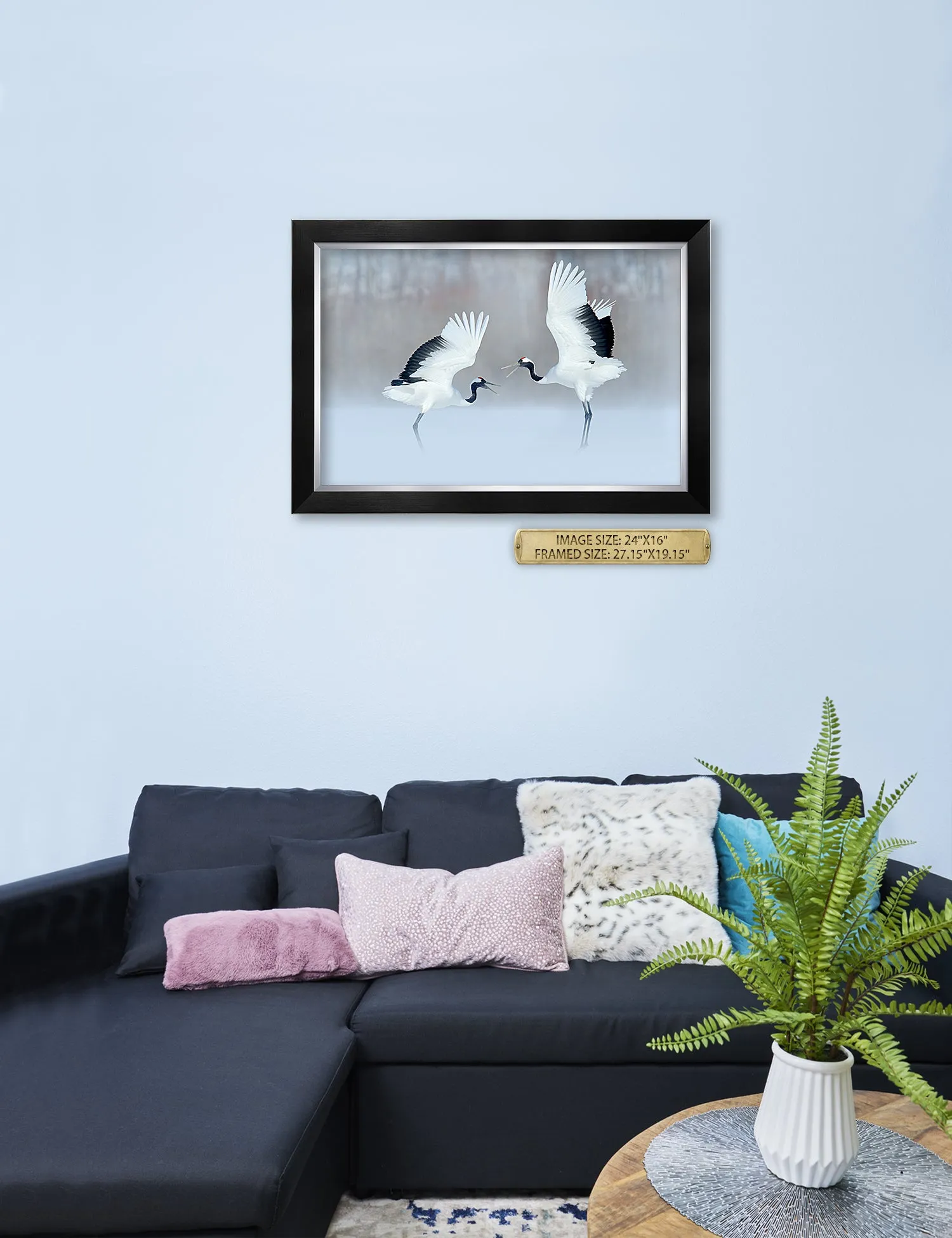 Crane Dance Wild Animal Wall Art.