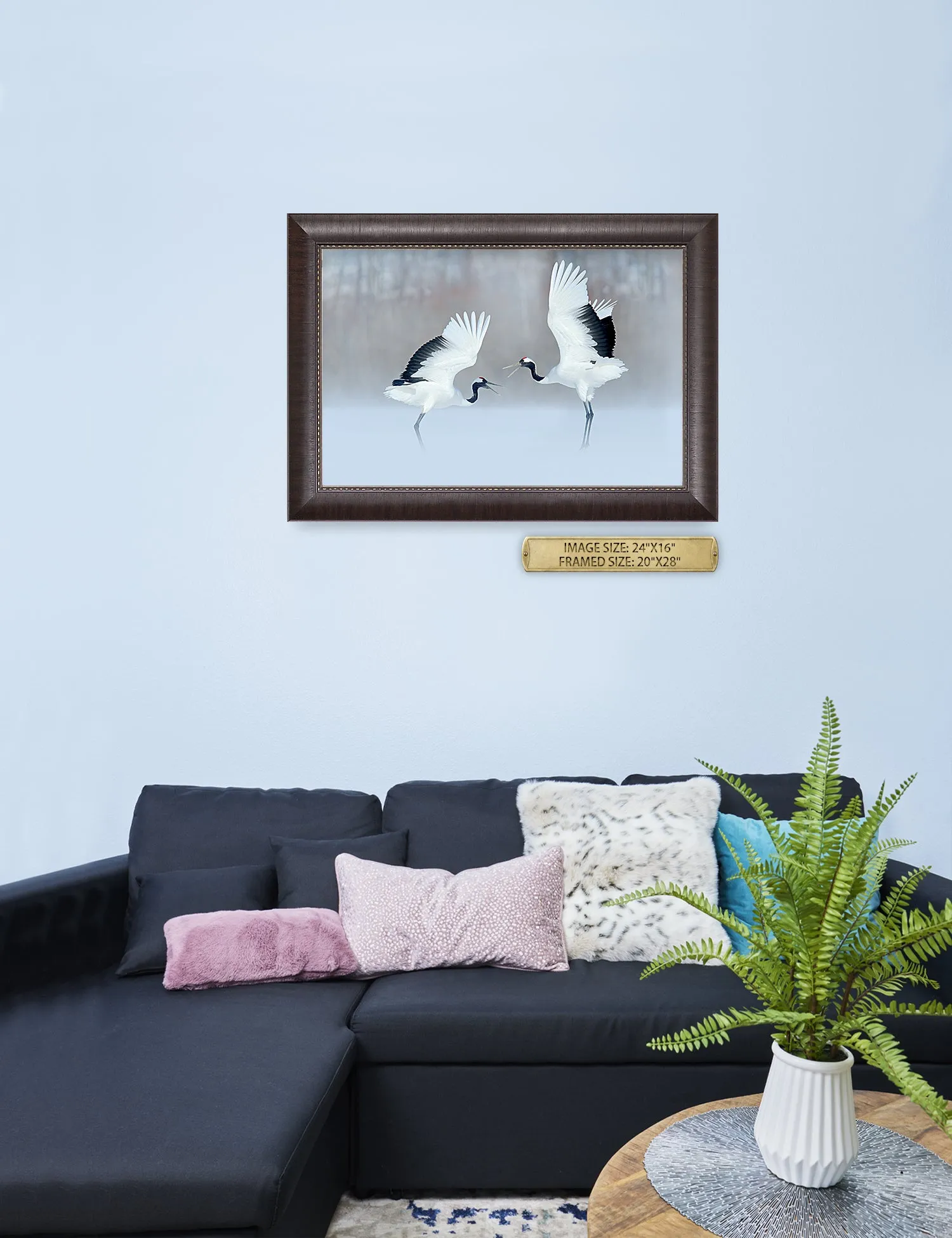 Crane Dance Wild Animal Wall Art.