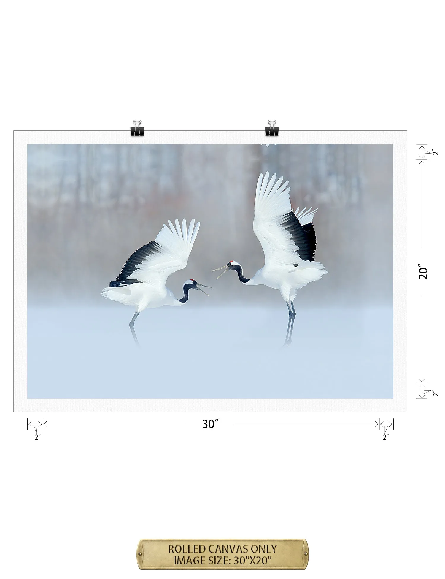 Crane Dance Wild Animal Wall Art.