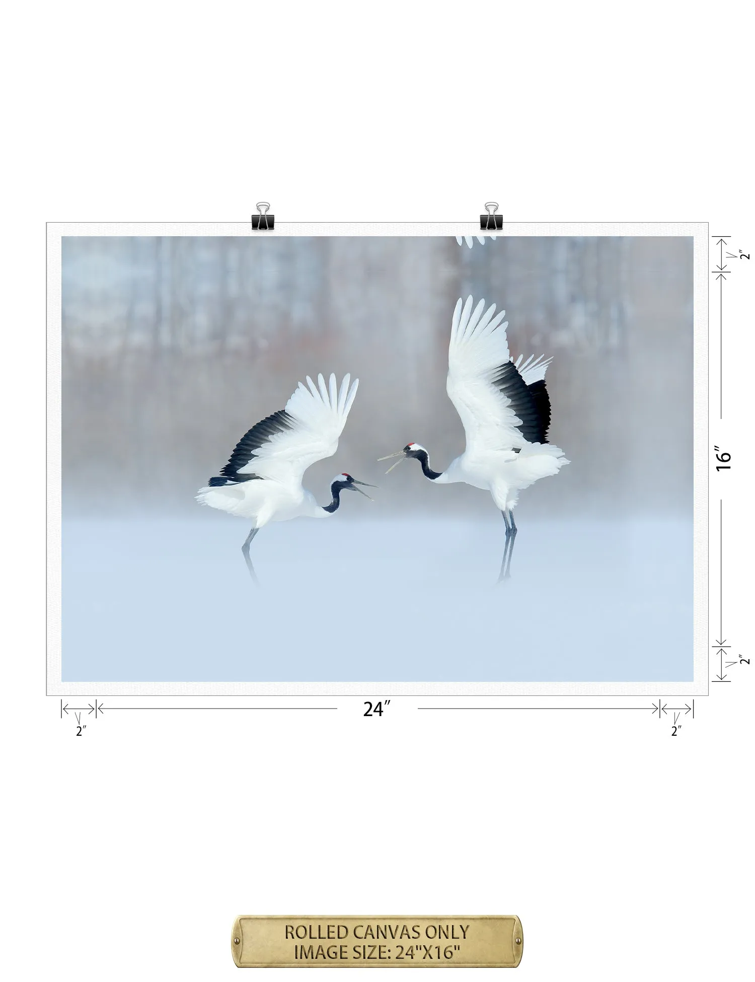 Crane Dance Wild Animal Wall Art.
