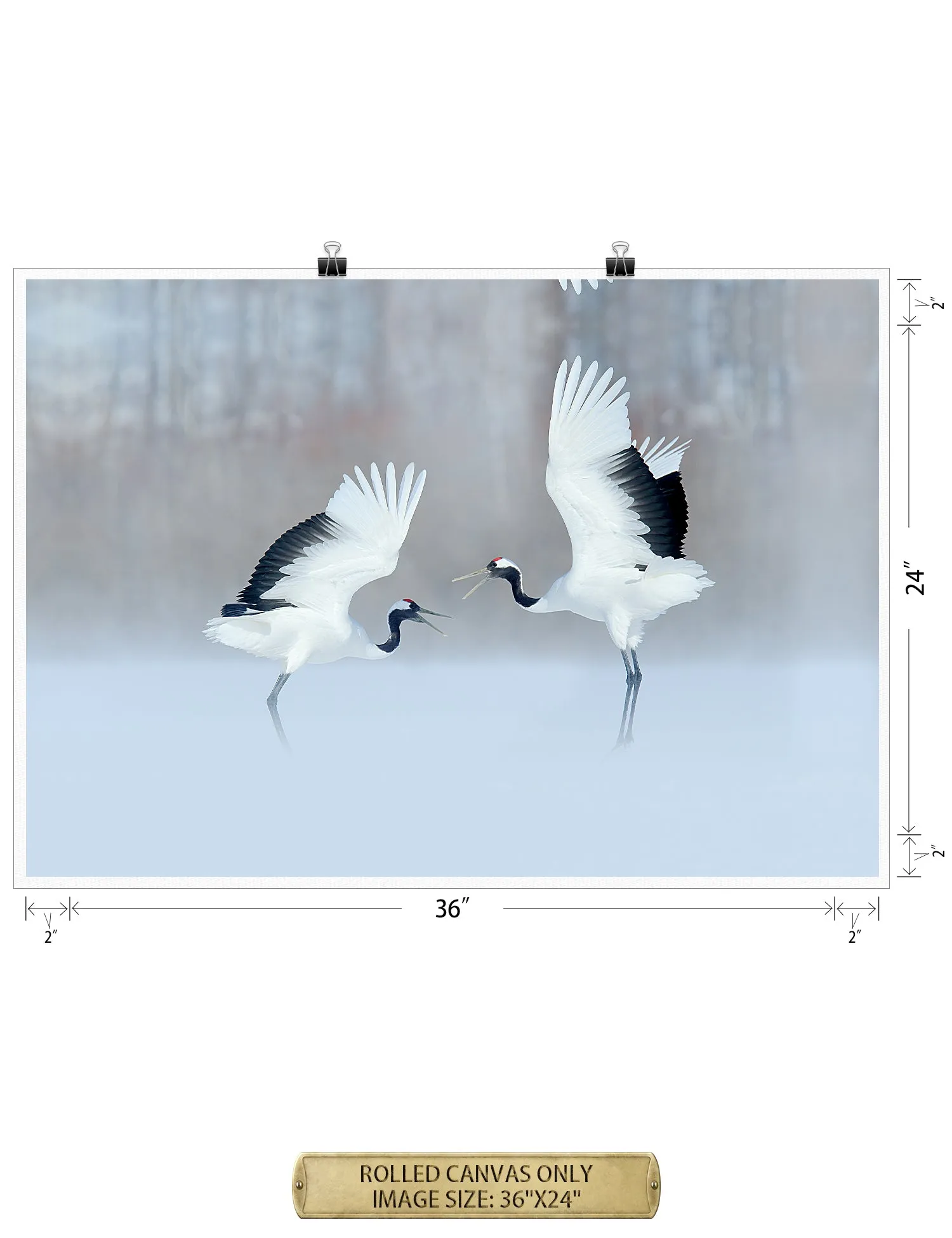 Crane Dance Wild Animal Wall Art.