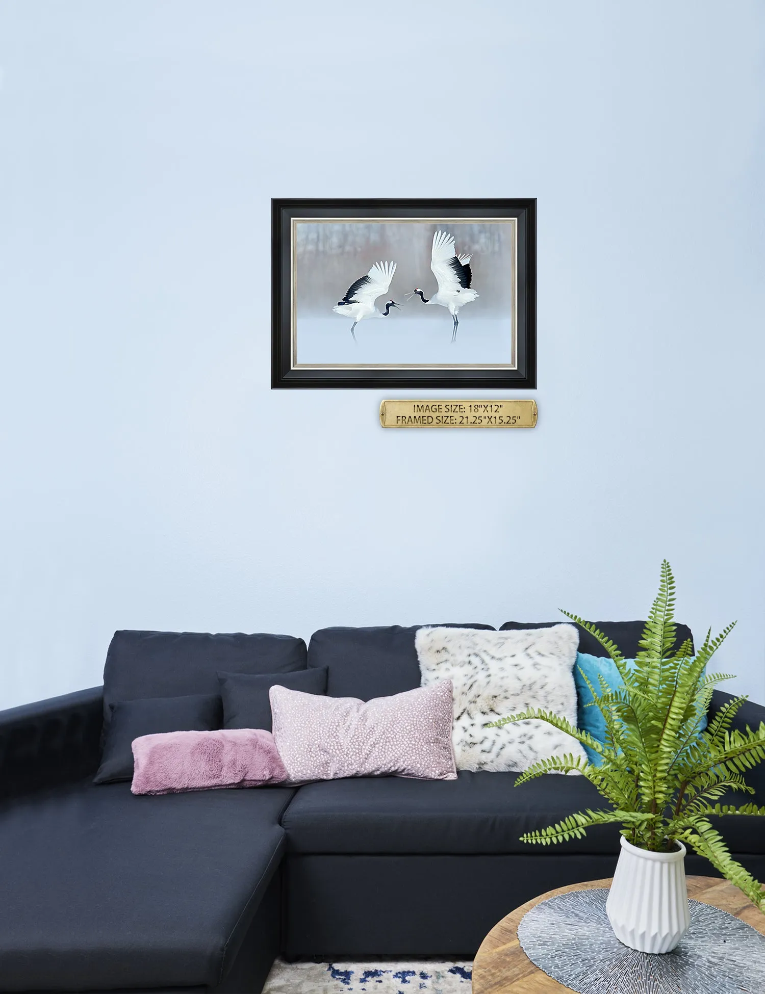 Crane Dance Wild Animal Wall Art.
