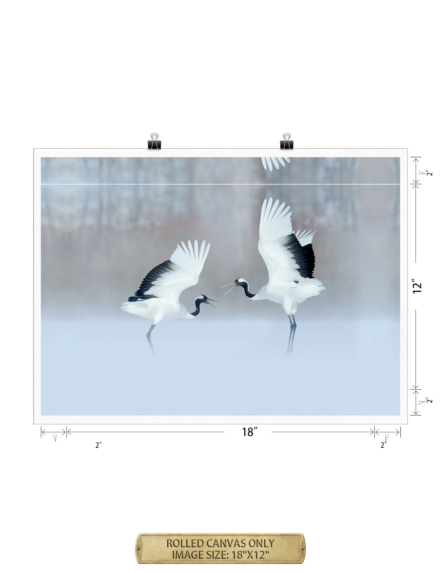 Crane Dance Wild Animal Wall Art.