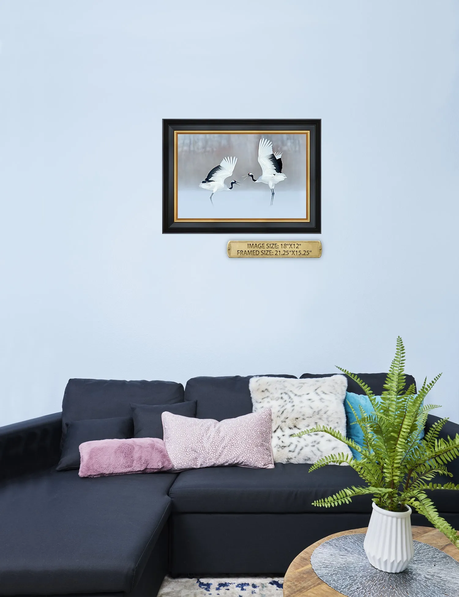 Crane Dance Wild Animal Wall Art.