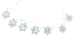 Crocheted Snowflake Holiday Garland