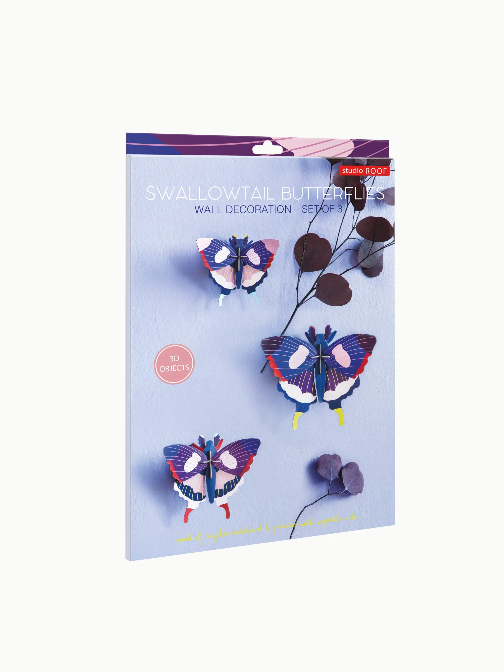 DIY 3D Wall Decoration - Swallowtail Butterflies (Set of 3)