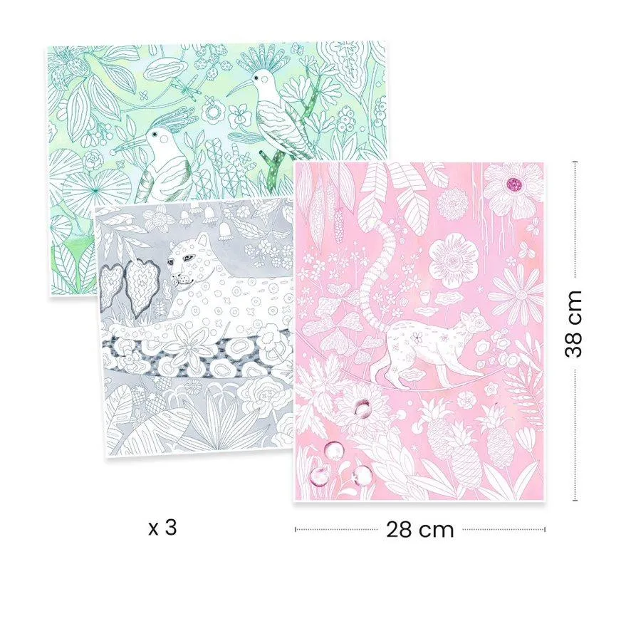Djeco Colouring Gallery Kit - Wilderness
