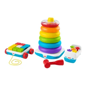Fisher-Price Rockin' Fun Infant & Toddler Giant Stacking Ring Toy with Accessories