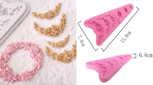 Floral Border Silicone Mold For Resin Crafts