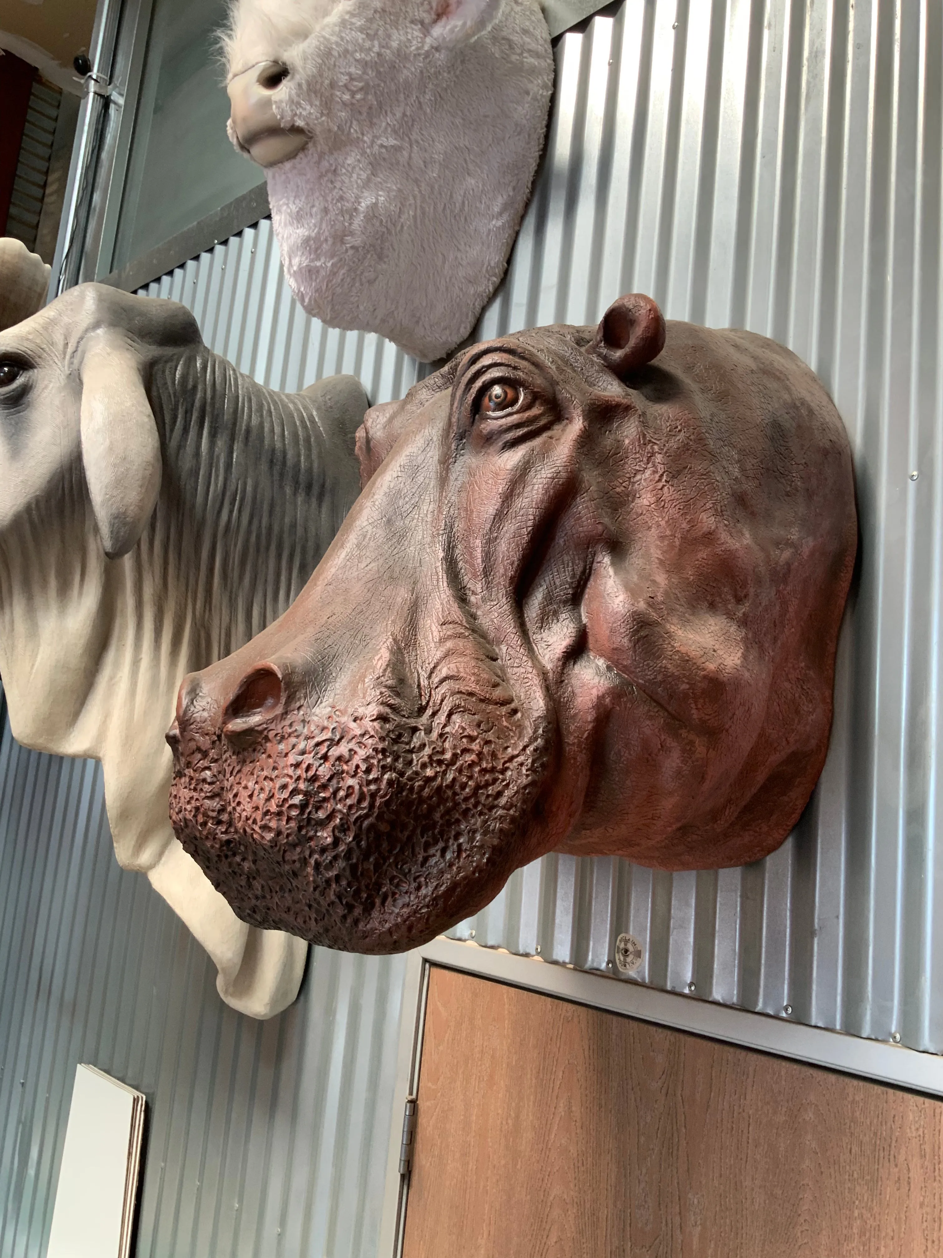 Hippo Head Life Size Statue