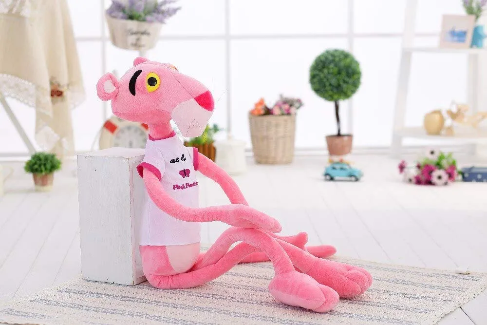 HUG 'n' FEEL SOFT TOYS Long Soft Lovable hugable Cute Giant Life Size Teddy Bear. (55cm Soft Toy Pillow, Pink Panther)
