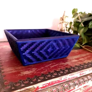 Indigo Handmade Bamboo Basket