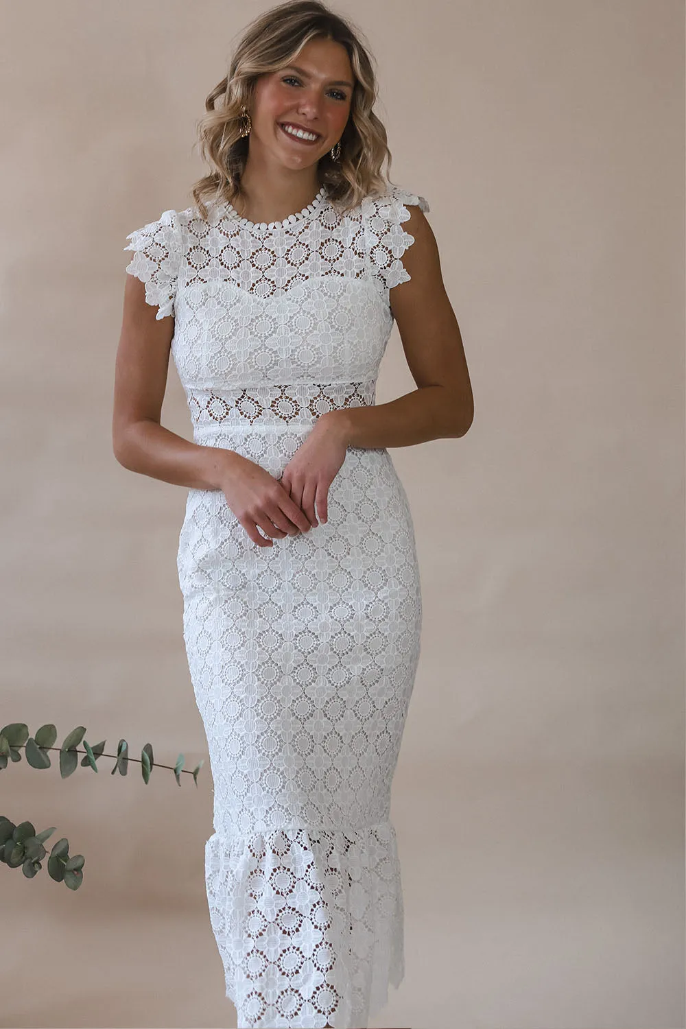 Isla Eyelet Lace Dress