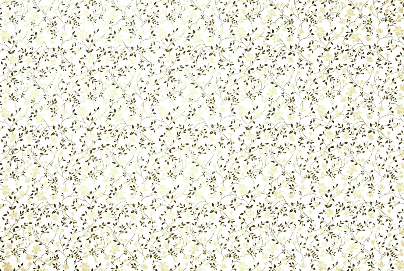 Italian Letterpress Flowers Taupe & Brown
