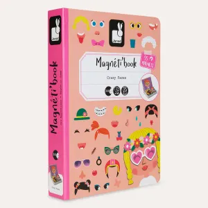 Janod Magnetibook Educational Toy - Girl's Crazy Faces