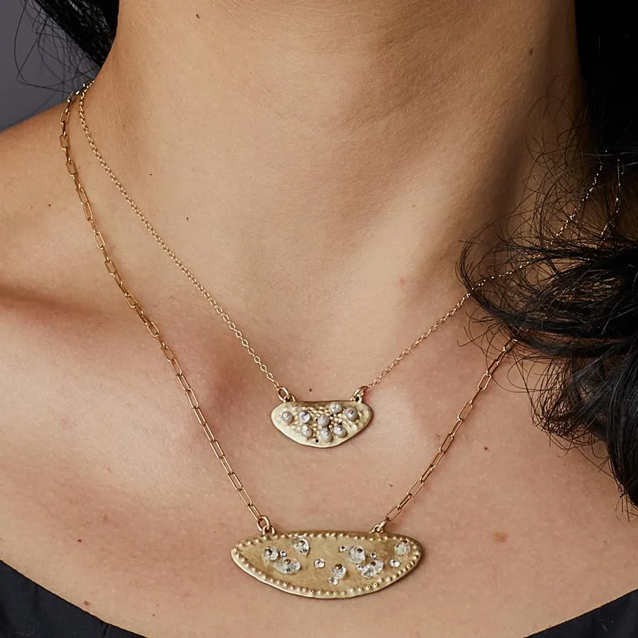Julie Cohn Crescent Herkimer Necklace