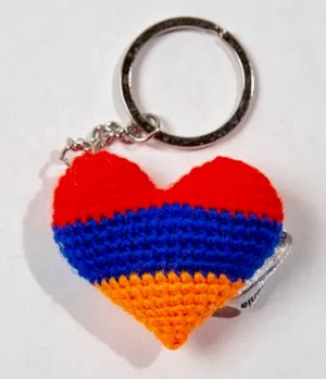 Key Tag "Armenian Flag Heart"