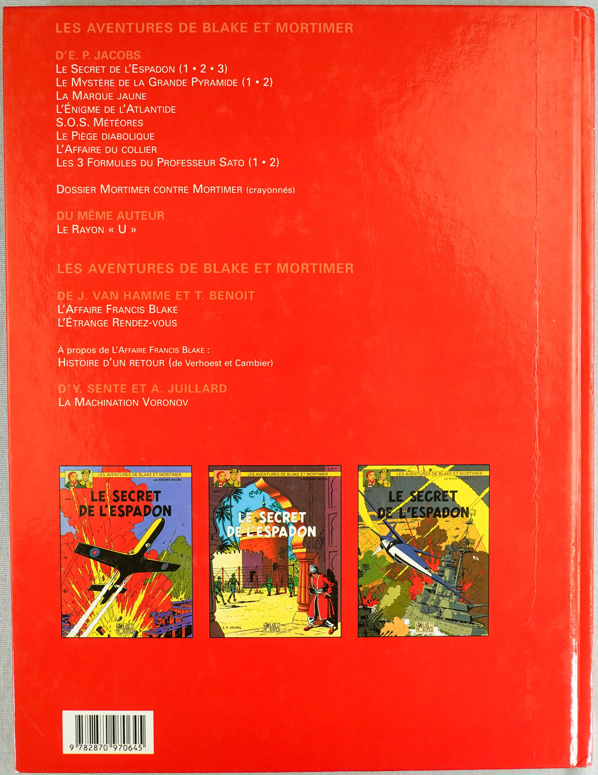 Le Secret De L'Aspadon Integrale: Edgar Jacobs 2002 1st Edition HB Blake Mortimer