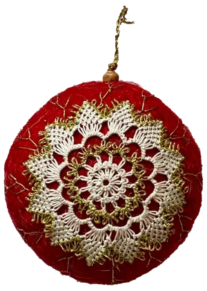 NEW! Felt Ornament Set with Lace
