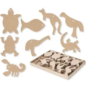 Paper Mache Indigenous Australian Animals - Pack of 80