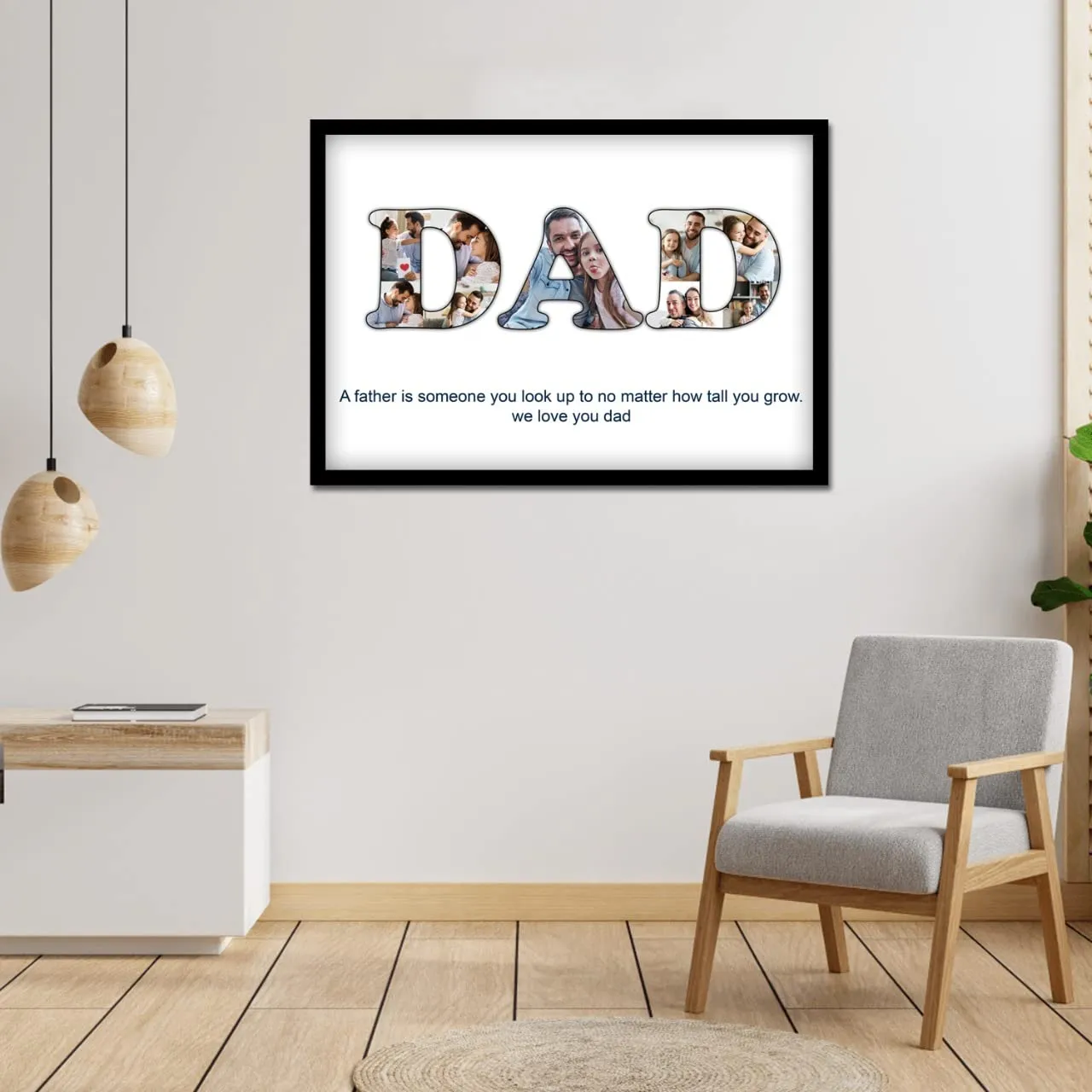 Prints Club Personalized Photo Frames for Walls Decoration and Customized Photo Frame for Gifts and Home decor (Horizontal) (12x8 Inch)