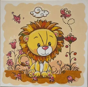 "Leroy the Lion" Paint by Numbers Framed Kit 30x30cm