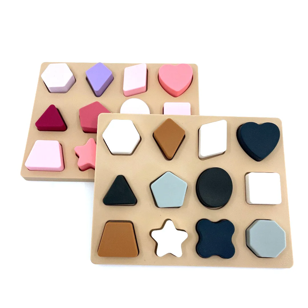 SILICONE SHAPES PUZZLE - 2 COLOURS