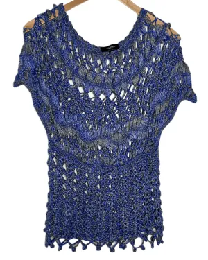 Warm Autumn Metallic Open Knit Sweater