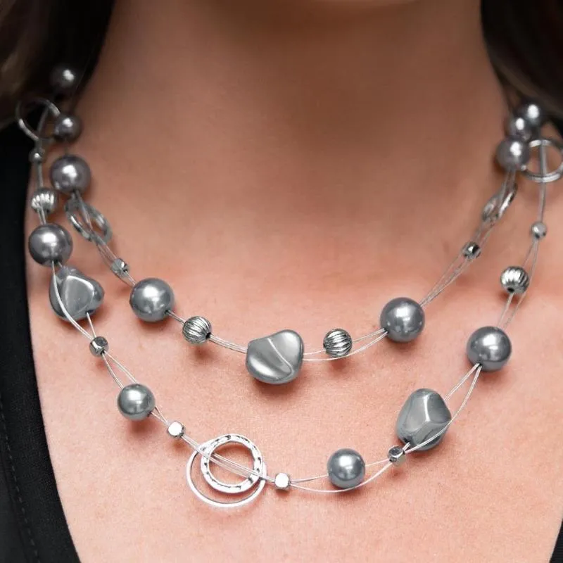 When I Think Of You Silver Necklace