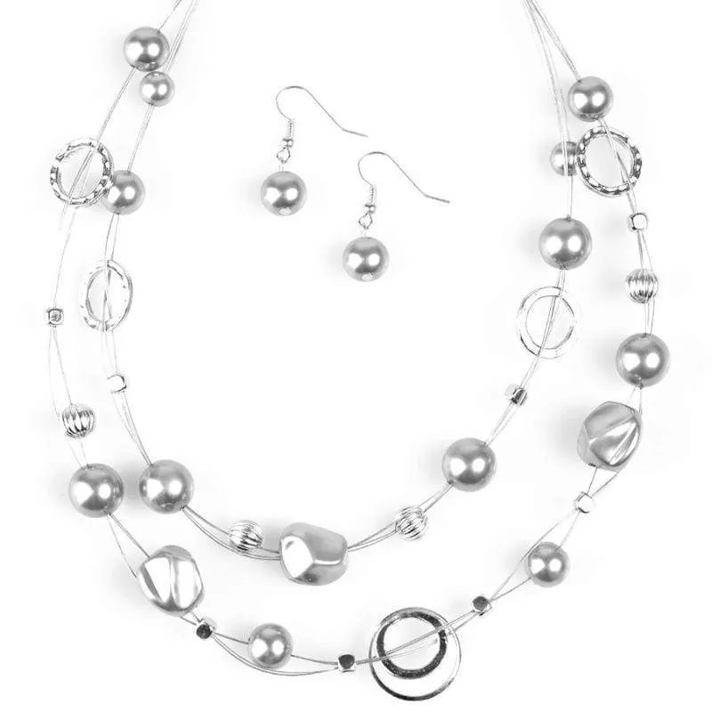 When I Think Of You Silver Necklace