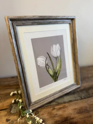 White Tulips Framed Fine Art Print